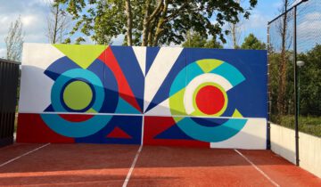Beschildering Tennismuur TPV Lockhorst: KNLTB Muurmasters